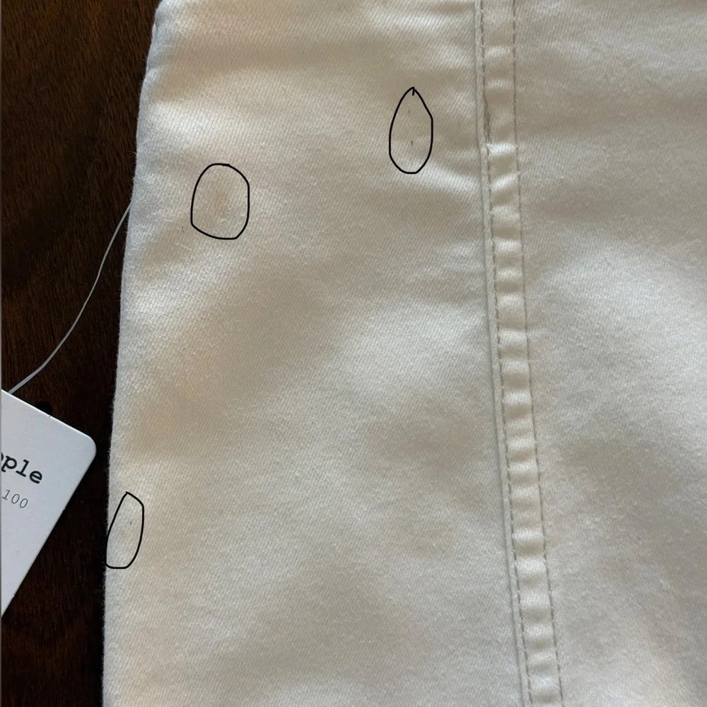 NWT Free People Modern Femme White Denim Mini Skirt